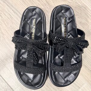 Kurt Geiger Black Bow Sandals